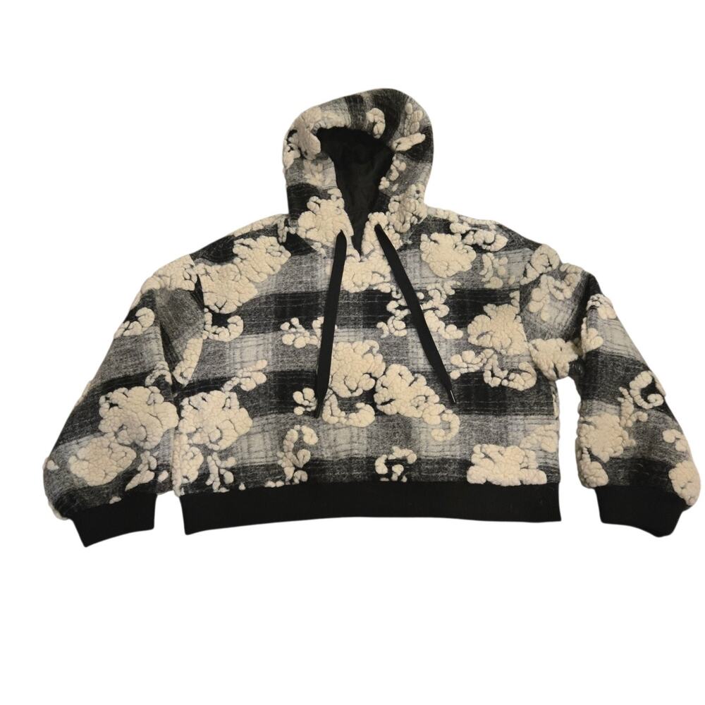 Kuose Women’s Black M Sweatshirt with Wool Blend Clouds Size Small Hoodie